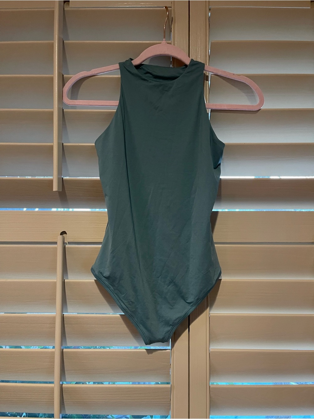 PINK Victoria's Secret High-Neck Bodysuit - Deep Teal